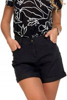 KRÓTKIE SPODENKI JEANSOWE DAMSKIE SZORTY CZARNE NA LATO MORAJ R.S