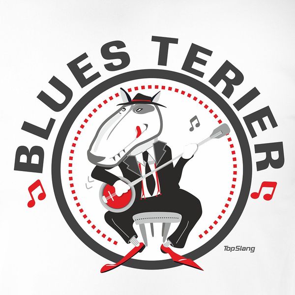 Koszulka z Bluesem Blues Terier męska biała REGULAR M zdjęcie 2