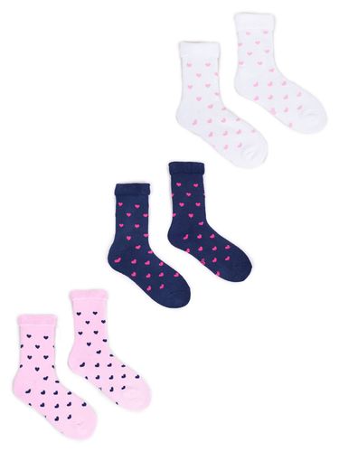 Skarpety dziewczęce frotte w serca 3PAK 27-30 YOCLUB na Arena.pl