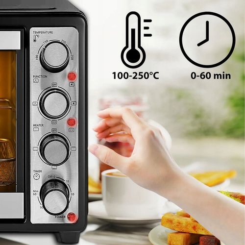 PIEKARNIK ELEKTRYCZNY MINI PIECYK PRZENOŚNY TERMOOBIEG 45L ROŻNO INOX na Arena.pl