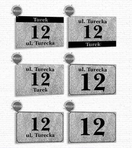 Tabliczka Tablica ADRESOWA ALUMINIOWA Numer domu cyfry ulica 30x20 na Arena.pl