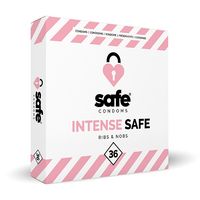 SAFE   Condoms Intense Safe Ribs &amp; Nobs (36 pcs)