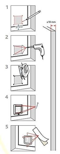 TRIXIE 2-Way drzwi wahadłowe magnetyczne klapka przejście kota psa szare na Arena.pl
