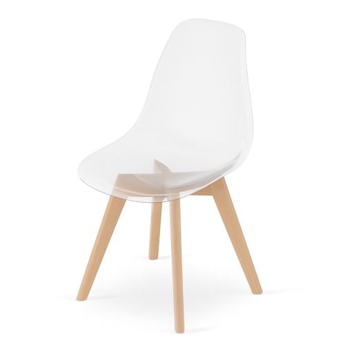 Krzesło KITO przezroczyste / nogi naturalne x 2 na Arena.pl