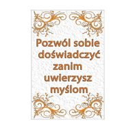 Pozwól sobie doświadczyć biały - magnes szklany