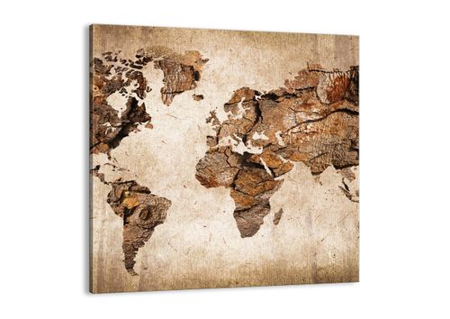 Obraz Na Płótnie - Mapa Kontynenty - 30X30 Cm - Ac30X30-3590 na Arena.pl