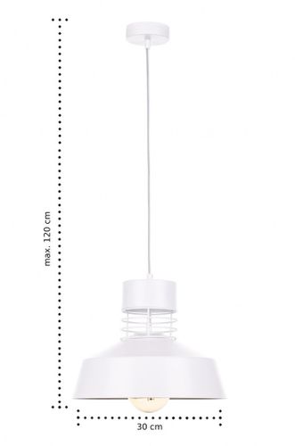 Lampa wisząca 1xE27 TITANIUM WHITE na Arena.pl