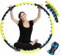 HULA HOP Z WYPUSTKAMI OBCIĄŻENIEM KULKAMI ODCHUDZAJĄCE KOŁO SKŁADANE 110CM