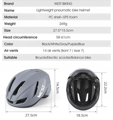 WEST BIKING KASK ROWEROWY DLA DOROSŁYCH LEKKI 269G SPORTOWY DESIGN na Arena.pl