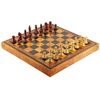 Ekskluzywny zestaw szachowy Classico – palisander + plansza z ekoskóry 48