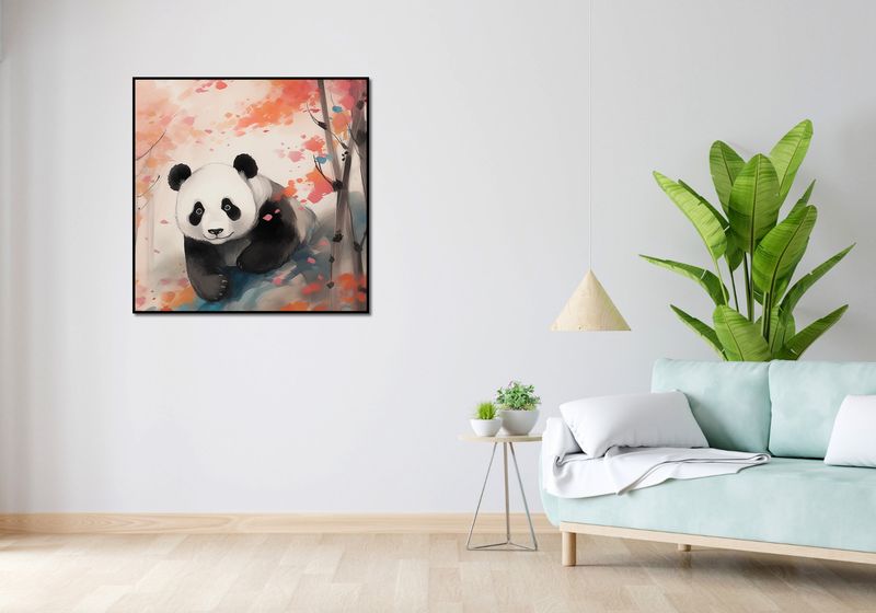 Plakat 90x90cm Panda wśród Klonów zdjęcie 4