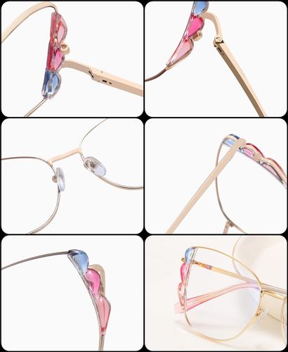 ZŁOTE Damskie Okulary Zerówki do KOMPUTERA Blue Light UV OPRAWKI Flexy OCHR na Arena.pl