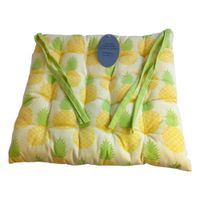 poduszka na krzesło wiązana 40x40 bawełna ananas