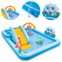 Super plac zabaw dżungla z basenem i zjeżdżalnią 257x216x84 cm INTEX 57161