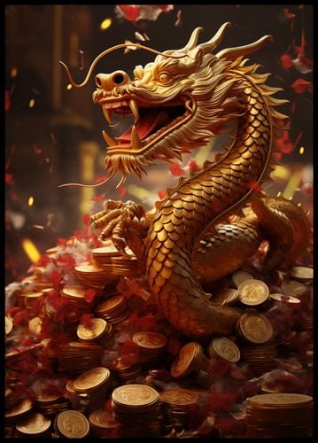 Plakat 64x90cm Smok Bogactwa na Arena.pl