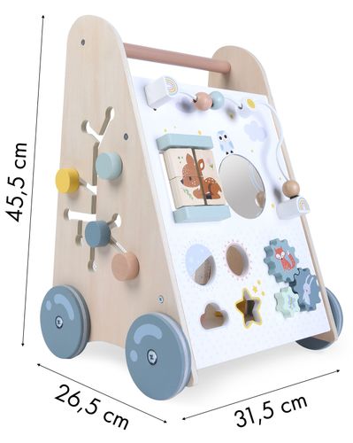 Drewniany chodzik pchacz wózek edukacyjny na Arena.pl