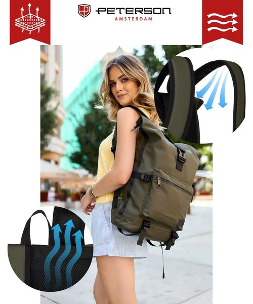 plecak miejski ptn nairobi-9138 olive zdjęcie 5