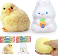 Gniotki Taba Squishy Antystresowe Kurczaczek i Królik Zestaw 2 Sztuki