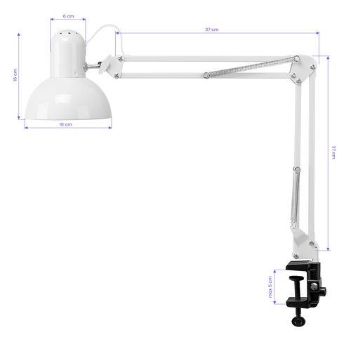 Lampa na biurko PiX 314 biała na Arena.pl