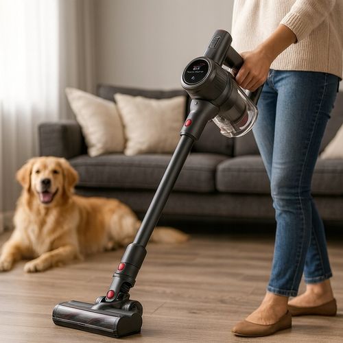 ODKURZACZ PIONOWY BEZPRZEWODOWY 31 kPa 400W HEPA Elektroszczotka LED na Arena.pl