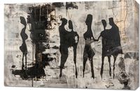 Obraz 90x60cm Szarzy Ludzie