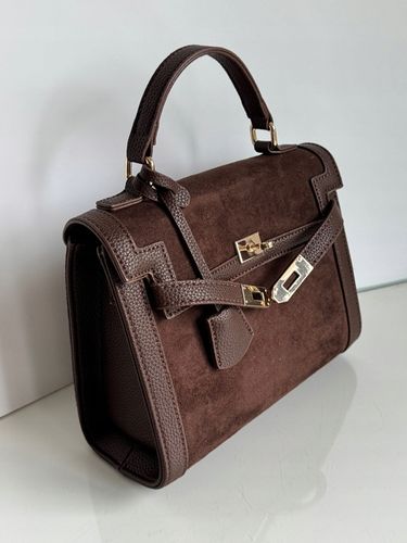 Torebka Gallantry Paris HIT czekoladowa zamsz eco brązowa listonoszka brąz na Arena.pl