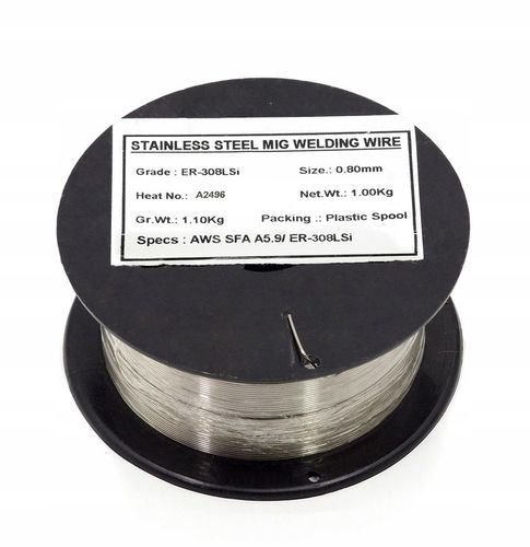 Drut spawalniczy nierdzewny 308LSi 0,8mm 1kg MIG INOX 1000g D100 na Arena.pl