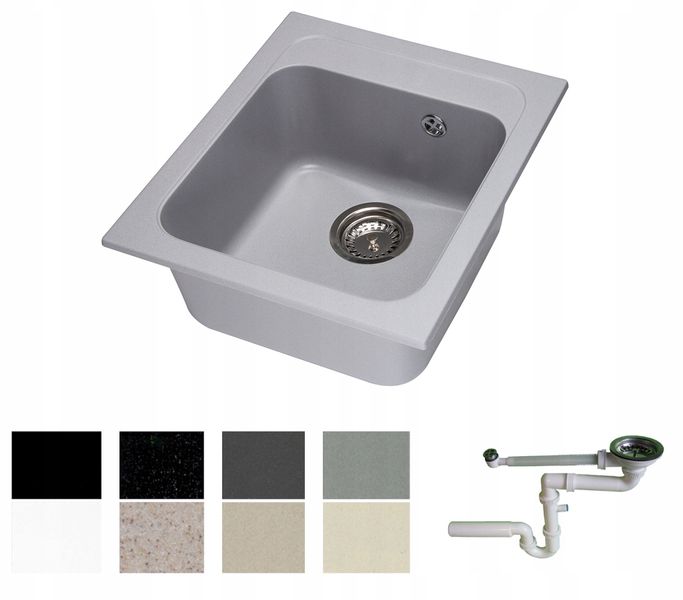 ZLEW ZLEWOZMYWAK GRANIT 8 kolorów 41x47 + SYFON zdjęcie 1