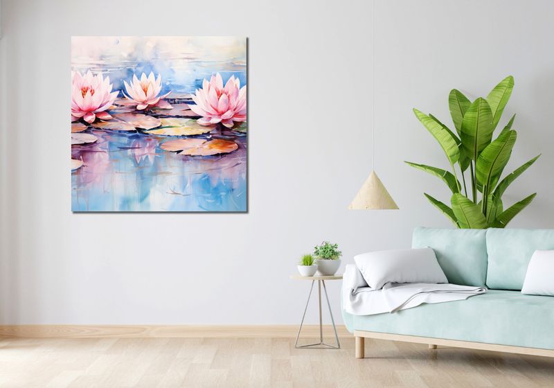 Obraz 100x100cm Spokojne Odbicia zdjęcie 2