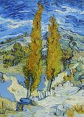 Plakat 13x18cm The Poplars at Saint-Rémy, Van Gogh Vintage