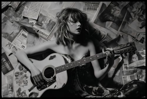 Plakat 91,5x61cm Młoda Gitarzystka na Arena.pl