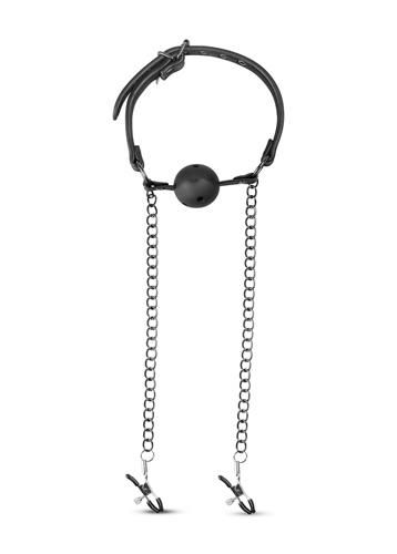 Knebel-Open Ball Gag With Nipple Clamps na Arena.pl