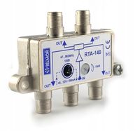 Wzmacniacz z rozdzielaczem Telkom-Telmor RTA-140 + wtyk F