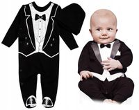 ZESTAW ELEGANT PAJACYK FRAK I CZAPKA 0-3 J185