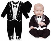 ZESTAW ELEGANT PAJACYK FRAK I CZAPKA 0-3 J185
