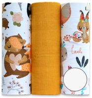 Pieluszki 60/80 Muślin Kolorowe Lux 3 Sztuki