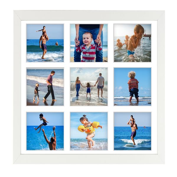 Ramka na 9 zdjęć Hekla 40x40x9 MDF galeria biały 1szt. zdjęcie 1