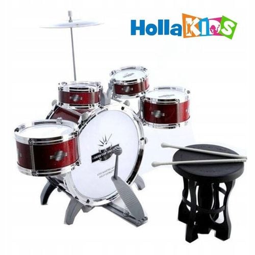 DUŻA PERKUSJA 5 BĘBNOWA KRZESEŁKO DLA DZIECKA BĘBNY TALERZE INSTRUMNET na Arena.pl