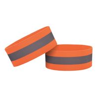 opaska odblaskowa na ramię rower do biegania rzep 4cm pomarańczowy