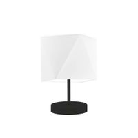 Lampka PASADENA abażur biały stelaż czarny
