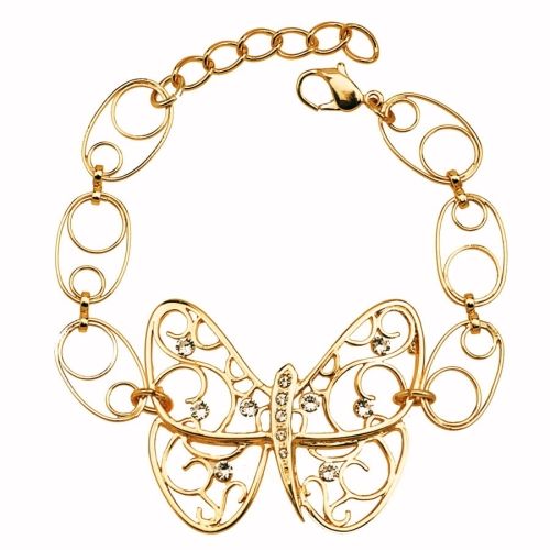 bransoletka z ażurowym motylem (b15/waż/12au) na Arena.pl