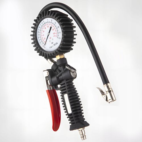 PISTOLET DO POMPOWANIA KÓŁ Z MANOMETREM 12 BAR ZAWÓR SPUSTOWY ZEGAR DUŻY XL na Arena.pl