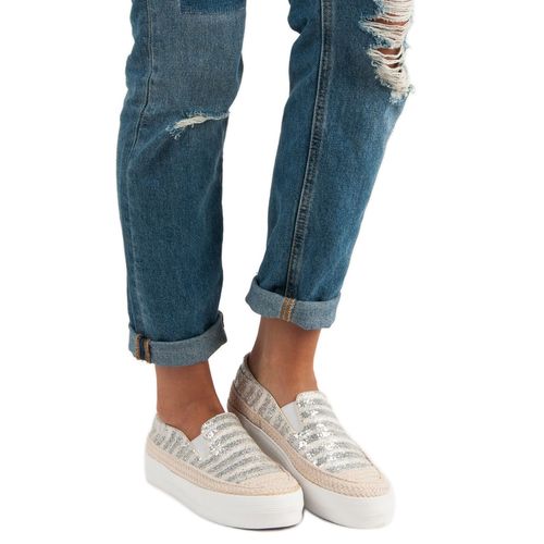 Srebrne Trampki Espadryle r.40 na Arena.pl