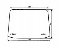 szyba tylna - tył do ciągnika MTZ-82 Belarus kabina duża oryginalna