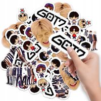 NAKLEJKI ETYKIETY NA ZESZYT NALEPKA Z POSTACIAMI KPOP GOT7 WZORY 6 SZT