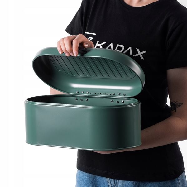 Chlebak Pojemnik Na Pieczywo Chleb Duży Stalowy zdjęcie 2