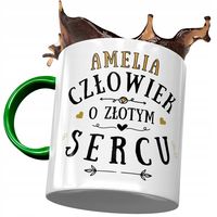 Kubek Zielony Dla Amelii Żony Przyjaciółki Z Nadrukiem Ze Zdjęciem