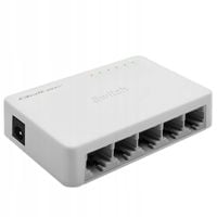 Przełącznik sieciowy Qoltec 5xRJ45 Switch LAN Ethernet 1.2Gbps do kamer IP