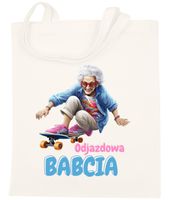 TORBA BAWEŁNIANA PREMIUM NA ZAKUPY Z NADRUKIEM PREZENT DZIEŃ BABCI
