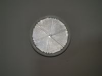 Koło odblask ostrzegawczy biały 75 Fi 75 śruba M5